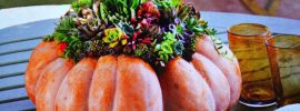 【アメリカで話題】かぼちゃと多肉植物でつくる鮮やかなグリーンオブジェ